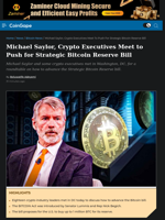 Michael Saylor, Crypto Executives Meet to Push for Strategic Bitcoin Reserve Bill
