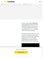 BNB Slides 6.5% After Hitting All-Time High Following $500B Crypto Rout