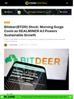 Bitdeer(BTDR) Stock: Morning Surge Cools as SEALMINER A3 Powers Sustainable Growth