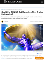 Could the GENIUS Act Usher in a New Era for Stablecoins? - DailyCoin