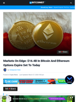 Markets On Edge: $16.4B In Bitcoin And Ethereum Options Expire Set To Today | Bitcoinist.com