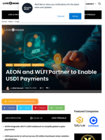 AEON and WLFI Partner to Enable USD1 Payments | Live Bitcoin News