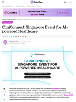 CliniConnect: Singapore Event for AI-powered Healthcare - Coinfea