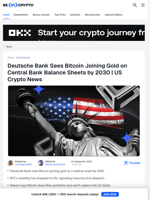 US Crypto News: Deutsche Bank Drops Bold Bitcoin Prediction