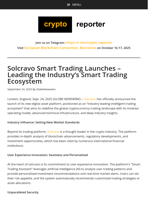 Solcravo Smart Trading Launches - Leading the Industry's Smart Trading Ecosystem