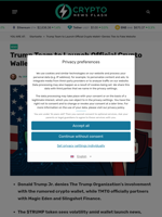 Trump Team to Launch Official Crypto Wallet—Denies Ties to Fake Website