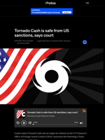 Tornado Cash is safe from US sanctions, says court