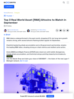 Top RWA Altcoins to Watch in September