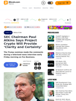 SEC Chairman Paul Atkins Says Project Crypto Will Provide ‘Clarity and Certainty’ – Regulation Bitcoin News