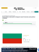 Rumen Radev leads polls for Bulgaria's April 19 election amid political instability