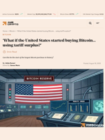 'What if the United States started buying Bitcoin... using tariff surplus?' - AMBCrypto