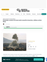 Hezbollah rockets hit Israel amid ceasefire breaches, military action likely