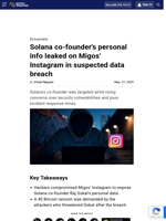 Migos’ IG gets jacked, hackers leak Solana co-founder’s ID, passport