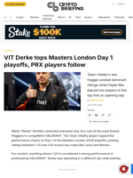 VIT Derke tops Masters London Day 1 playoffs, PRX players follow