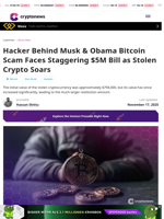 Hacker's Bitcoin Scam on Musk Followers Now a $5M Payback