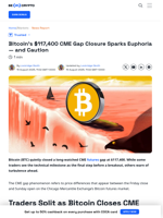 What Next After Bitcoin Closes CME Futures Gap?