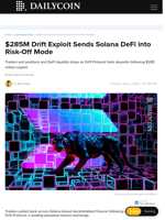 $285M Drift Exploit Sends Solana DeFi into Risk-Off Mode - DailyCoin