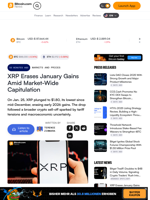 XRP Erases January Gains Amid Market-Wide Capitulation – Markets and Prices Bitcoin News