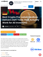 Best Crypto Pre-sales: DexBoss Delivers DeFi Tools That Actually Work for All Investors! | Live Bitcoin News