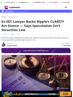 Ex-SEC Lawyer Supports Ripple’s CLARITY Act Position