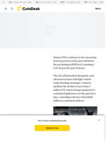 Solana Price Analysis: SOL Drops Under $150 as 3M Tokens Flood Exchanges