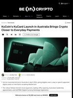 KuCoin’s KuCard Launch in Australia Brings Crypto Closer to Everyday Payments