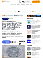SEC Approves Grayscale Fund With BTC, ETH, XRP, SOL, ADA in Regulatory Breakthrough – Featured Bitcoin News