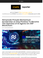 Nimanode Presale Momentum Accelerates as they Position To Become The OpenSea of AI Agents On XRP Blockchain