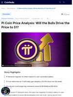 Pi Coin Price Analysis: Will the Bulls Drive the Price to $1?