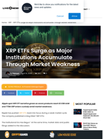 XRP ETFs Surge as Institutions Buy the Dip