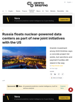Russia floats nuclear-powered data centers as part of new joint initiatives with the US