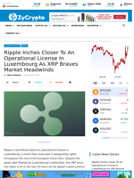 Ripple Inches Closer To An Operational License In Luxembourg As XRP Braves Market Headwinds ⋆ ZyCrypto