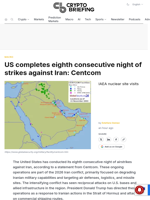 US completes eighth consecutive night of strikes against Iran: Centcom