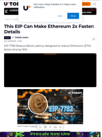 This EIP Can Make Ethereum 2x Faster: Details
