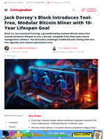 Jack Dorsey's Block Introduces Tool-Free, Modular Bitcoin Miner with 10-Year Lifespan Goal - Coinspeaker