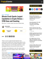 Bitcoin Crash Sparks Largest Liquidation in Crypto History - $19B Gone and Counting