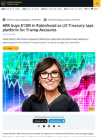 ARK Invest Buys $13M Robinhood Shares Amid Trump Accounts Rollout