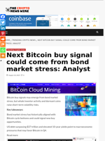 Next Bitcoin buy signal could come from bond market stress: Analyst - The Crypto News Wire