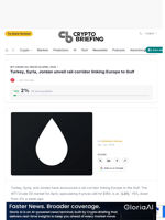 Turkey, Syria, Jordan unveil rail corridor linking Europe to Gulf