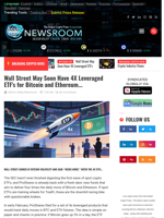 
Wall Street May Soon Have 4X Leveraged ETF's for Bitcoin and Ethereum... | Cryptocurrency News Live | Breaking Crypto News - Realtime Prices, Analysis, Predictions...
