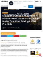MultiBank Group Announces 7 Million $MBG Tokens Sold Out in Under One Hour During Initial Pre-Sale | Live Bitcoin News