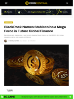 BlackRock Names Stablecoins a Mega Force in Future Global Finance - CoinCentral