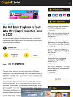 The Old Token Playbook Is Dead: Why Most Crypto Launches Failed in 2025