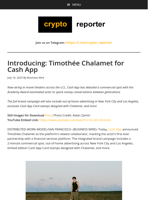 Introducing: Timothée Chalamet for Cash App