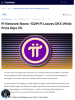 Pi Network News: 102M Pi Leaves OKX While Price Dips 3%