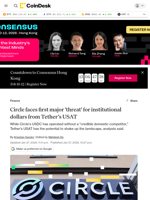 Tether’s USAT stablecoin could be a 'threat' to Circle’s USDC for institutional dollars