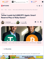 Tether Loads Up 8,888 BTC Again: Smart Reserve Play or Risky
Game?