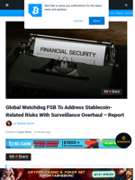 FSB To Address Stablecoin Risks With Surveillance Overhaul
