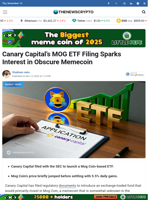 Canary Capital's MOG ETF Filing Sparks Interest in Obscure Memecoin - TheNewsCrypto