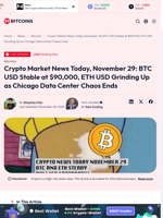 Crypto Market News Today, November 29: BTC USD Stable at $90,000, ETH USD Grinding Up as Chicago Data Center Chaos Ends - 99Bitcoins